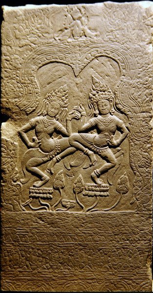 Dancing Apsarasas (detail) by Cambodian School